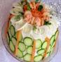 کیک مرغ و سبزیجات